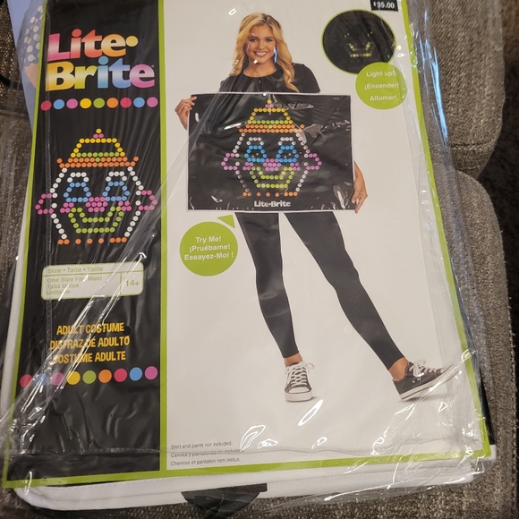 Lite Brite Hasbro Toy Light Up Halloween Costume Slip On One Size Adult Teens - Picture 1 of 4